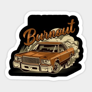 Classic Burnout cartoon Sticker